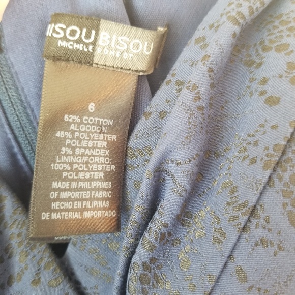 BISOU BISOU SIZE 6 BLACK/BLUE DRESS - Picture 4 of 5